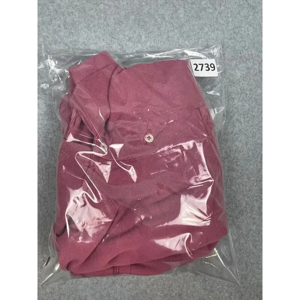 VTG Ralph Lauren Polo Shirt Men's 2XL Purple Plum Short Sleeve Made‎ in USA